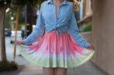 Watercolor Watermelon Skirt