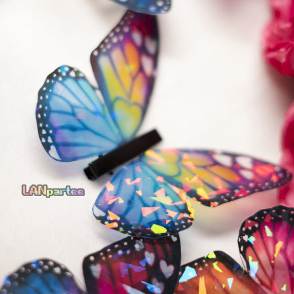 Holographic Pride Butterfly Wings (Pair)